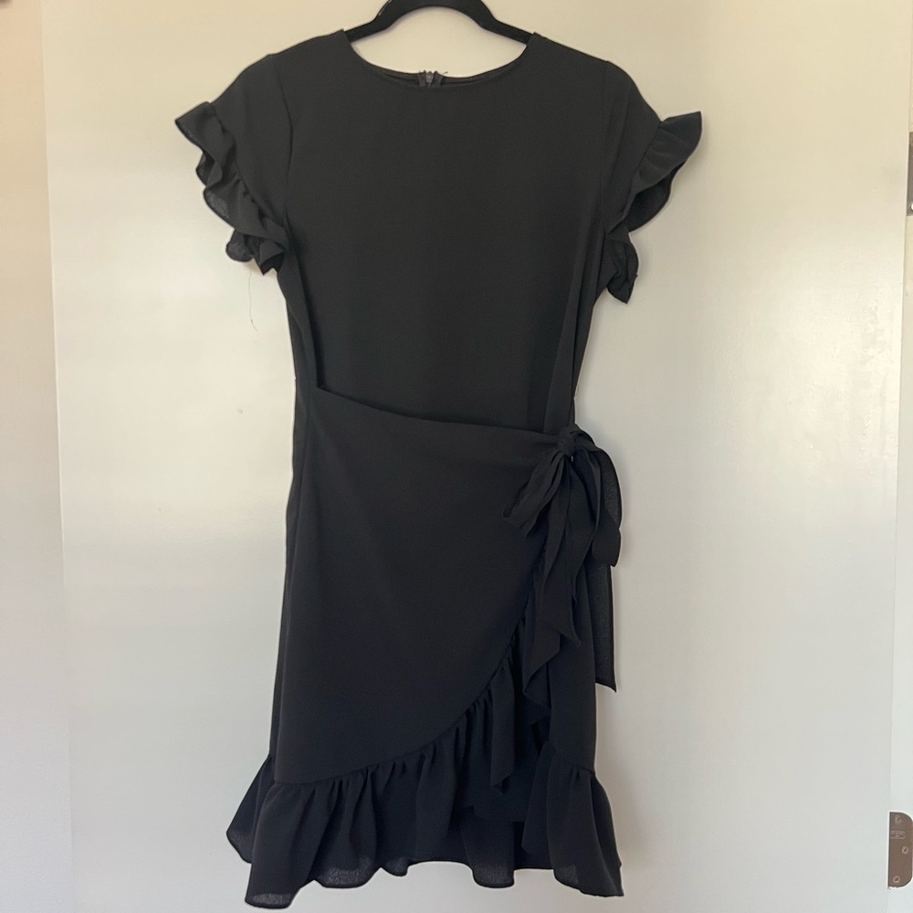 Elegant Black Ruffle Dress